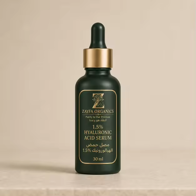 Zayfa Organics 1.5% Hyaluronic Acid Serum (30ml)
مصل حمض الهيالورونيك 1.5% (30 مل)